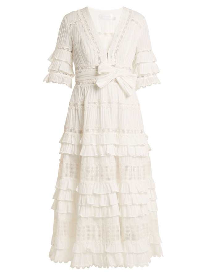 Crimped cotton dress