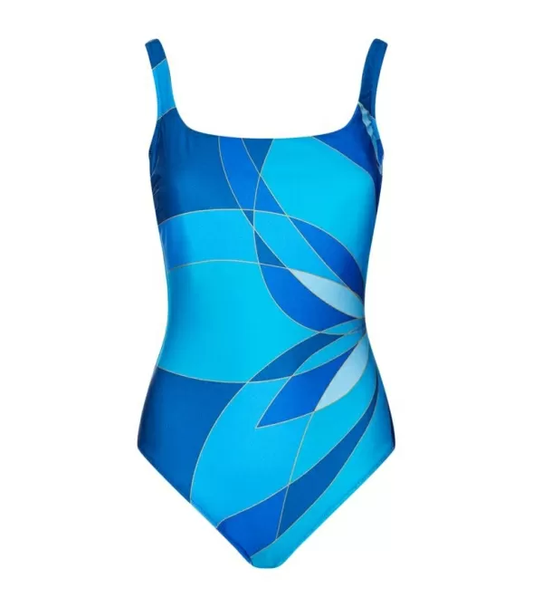 Costum baie complet clasic albastru