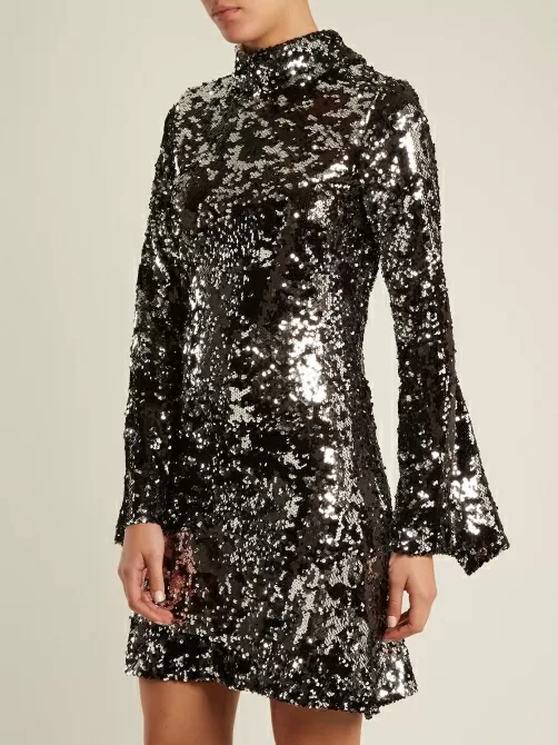 Rochie Sequin cu mâneci lungi 