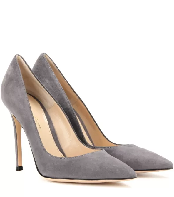 Suede high heels