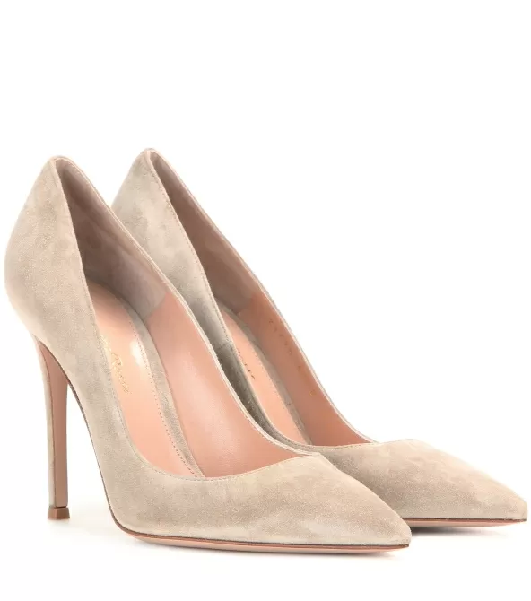 Suede high heels