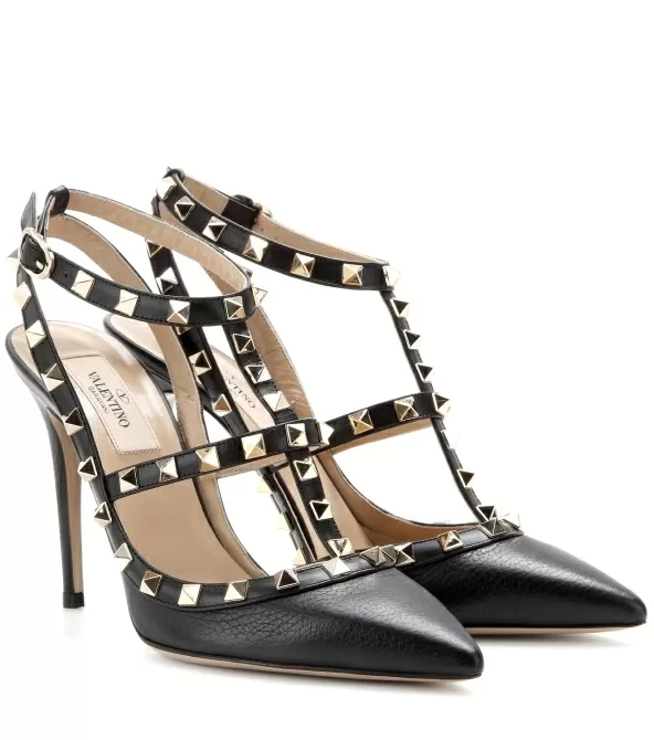 Snake leather high heels