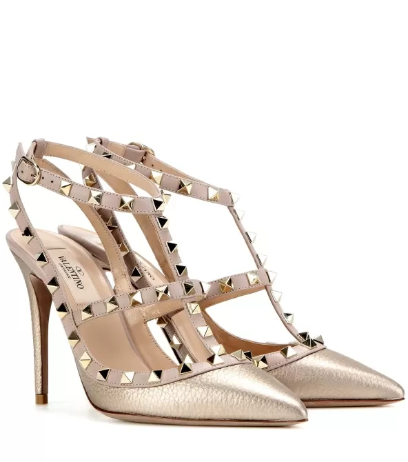 Snake leather high heels