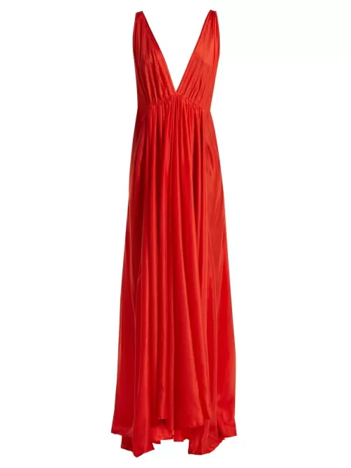 Rochie de mătase lungă