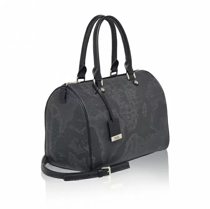 Leather "Geography" bag 